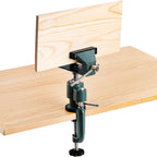 Fasmov Swivel 3" Universal Table Vise Tilts Rotate 360° Universal Work, Table Vice Portable for Workbench, Home, Drilling, Woodworking, and More, Green