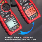 Intendvision Digital Clamp Meter T-RMS 6000 Counts, Amp Clamp Voltage Tester Auto-ranging, NCV AC DC Current Voltage Resistance Capacitance Frequency Diode Temperature Measure Tester HT206D