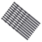 Drill Bit, 2.5mm Cutting Diameter, 4241 HSS Nitriding Black 118° Cutting Angle Versatile Jobber Bits - (Applications: for Drilling Plastic Wood Soft Metal), 10-Pieces