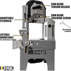 10A Variable Speed Metal Band Saw with Large Workbench, 5" Cutting Capacity, Adjustable Speed 137-472 FPM, BandSaw Perfect for Metalworking, Knife Cutting