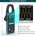 HANMATEK 3-in-1 AC/DC Clamp Meter & Oscilloscope,5MS/s High Sampling Rate,1MHz Bandwidth,600A &1000V AC/DC Current & Voltage Detection,Resistance,Capacitance,Continuity Test,NCV,Data Logging-CO601