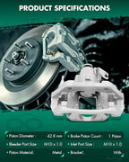 SCITOO 18B5299 18B5298 Rear Left & Right Disc Brake Calipers Assembly w/Bracket For Ford For Edge 2011-2014,For Lincoln For MKX 2011-2015