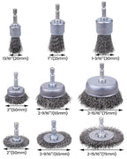 9 Pack Drill Wire Brush with 1/4-Inch Hex Shank, Rocaris Carbon Steel Drill Wire Brush, Cup/ Wheel/ Pen Brush Set for Rust Removal, Corrosion and Scrub Surfaces