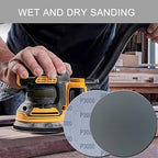 6 Inch 50 Pcs Wet Dry Sanding Discs Hook and Loop, 3000 Grit Sandpaper Automotive Wood Metal Polishing & Sanding, Silicon Carbide Sand Paper for Random Orbital Sander (Grit 3000)