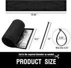 Copper Pipe Insulation Wrap Cover, 70.86''×10.2'' 600D Oxford AC Pipe Insulation Outdoor, Suitable for Air Conditioning Pipes, Cables, Water Pipes, and Prevents External Damage