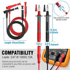 25PCS Multimeter Test Leads Kit, Test Leads Set with Replaceable Alligator Clips,Wire Piercing Probes, Alligator Clips,Test Hook Clips,Test Tweezer for Digital Electrical Multimeter Testing
