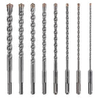 Concrete Drill Bit 3pcs 7/32" X 10"-8" Cross-Type Double Thread Carbide Material Suitable for Concrete, Brick, Cement Walls, Stone