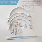2 Sets Adjustable Pipe Bracket，Heavy Duty Galvanized Iron Stove Pipe Hanger Strap，Wall Support Chimney Pipe Holder，Round Split Ring Vent Conduit Carrier Kit，with All Mounting Screws (12-Inches)
