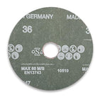 VSM 50-Pack - 5 inch 36 Grit (Coarse) - Ceramic Resin Fiber Discs with Top-Size, Tear Resistant Fiber Backing, Durable, Hand-Held Machine Compatible Sanding Discs