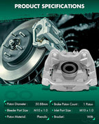 SCITOO 18-B5031 Disc Brake Caliper Assembly with Bracket Fit For Cadillac 2007 2008 2009 2010 2011 2012 2013 2014 2015 2016 2017,For Chevrolet 2007-2017,For GMC 2007-2017