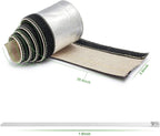 Heat Shroud Aluminized Sleeving Heat Shield fuel line wire heat sleeve 3/4" I.D. x 3FT with 10 Pcs 7.8Inch Stainless Steel Cable Metal Zip Ties