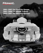 cciyu Front Left & Right Brake Calipers Assembly w/Bracket 18B4778 18B4779 2001-2007 For Ford For Escape,2001-2006 For Mazda For Tribute,2005-2006 For Mercury For Mariner