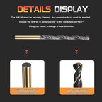 Drill Bit, 7mm Cutting Diameter, 4341 HSS Gold and Black 118° Cutting Angle Number Jobber Bits - (Applications: for Drilling Soft Metal Plastic Wood), 1-Pieces
