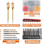 Power Tools Combo Kit, LETTON Tool Set with 60pcs Accessories Toolbox and 16.8V Cordless Drill Set for Home Cordless Repair Tool Kit