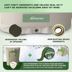 The Original Winter Pipe Insulation Cover (0˚F) - Extra-Thick EVA+NBR (UV-Coated) Insulated Backflow Preventer Freeze Protection, Pump Cover, Sprinkler/Well/Valve Head Cover - (14" W X 25" H)