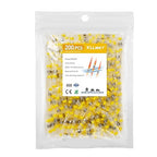 Kuject 200PCS Solder Seal Wire Connectors AWG 12-10, Yellow Solder Seal Heat Shrink Butt Connectors Terminals Solder Sleeve Waterproof Wire Splice Connector for Marine Boat Wire Joint
