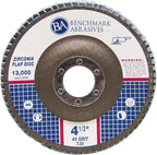 Benchmark Abrasives 4.5" x 7/8" Premium Zirconia T29 Angled Flap Discs 4 1/2 for Angle Grinder, Sanding Discs, Finishing, Rust, Stock Removal- Grinding Wheels 4 1/2 Inch (100 Pack) - 40 Grit