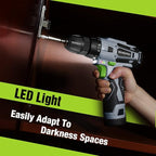 WORKPRO Cordless Drill Driver Kit, 12V Electric Screwdriver Driver Tool Kit, 3/8" Keyless Chuck, Charger and Storage Bag Included