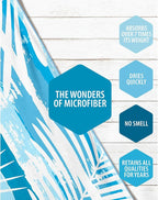 VENTURE 4TH Microfiber Beach Towel: Quick-Dry, Compact, Sand-Free, Absorbent, Sandproof and Lightweight - Perfect for Camping, Beach, and Roadtrips (Ocean Vibe Design | 35x78 inches)