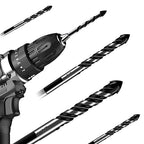 10-Piece 3/16" Masonry Drill Bits for Tile Glass Ceramic Wall Brick Stone Soft-Metal Wood, 1/4 Inch Concrete Drill Bits Cement Drill Bit Set, 3-Flat Shank, YG8 Carbide Tungsten Steel Alloy Tip 5mm