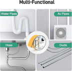 Pipe Insulation Tape, Foam Insulation Tape for Outdoor Pipes Winter Freeze Protection, Foam Pipe Insulation Wrap, Heat Tape for Water Pipes, Copper Pipes, PVC, AC Line, 3in x 15ft, Grey