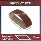 Sanding Belts 4 x 36 Inch 120 Grit Aluminum Oxide Abrasive Sandpaper for Belt Sander Metal Grinding Wood Working Weld Rust Removal