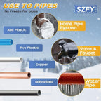 3FT~200FT Heat Tape for Water Pipes, -40°F Deicing Cable,Pipe Heat Cables for Roof,Gutter，Farm，Freeze Protetion Heating Wires, Heated Water Hose,Plumbing Fixtures,120V 5W/FT (24FT)