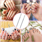 4 Pcs Diamond Deb Nail File Metal Nail File With Sharp Pointed Tip, Stainless Steel Nail Filer Metal Nail Files For Natural Nails Double Sided Manicure Pedicure Toenails Tools For Salon Home (Large 2)
