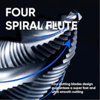 toolant Four Spiral Flute Cobalt Step Drill Bit(Pro), 3/16" - 1-3/8"(19 Step Size) Unibit Step Drill Bit, 3/8" Tri-Falt Shank Step Bit for Metal, Stainless Steel, Aluminum, Plastic