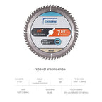 Luckyway 7-1/4 Inch 60T Finish with 5/8 Inch Arbor TCT Circular Saw Blade for Cutting Wood