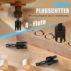 Countersink Drill Bit Set for Wood, 16 PCS High Speed Steel Woodworking Tapered Drill Bits Counter Sink Drill Bit with 2PCS 1/4" Hex Shank Wood Plug Cutter Quick Change with Storage Box