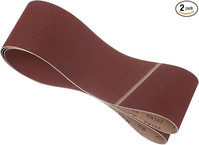 2 Pcs Sanding Belts 6 x 80 Inch 120 Grit Aluminum Oxide Abrasive Sandpaper for Belt Sander Metal Grinding Wood Working Weld Rust Removal