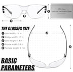 Chumia 100 Pairs Bulk Safety Glasses Eye Protection Goggles for Women Men Work Construction Science Lab