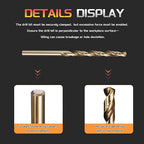 Drill Bit, 5/32" Cutting Diameter (3.969mm), 4241 HSS Gold 118° Cutting Angle Versatile Jobber Bits - (Applications: for Drilling Plastic Wood Soft Thin Metal), 12-Pieces