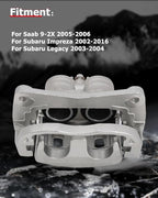 cciyu 19B2683 19B2682 Front Left & Right Brake Calipers With Bracket For Saab For 9-2X 2005-2006,For Subaru For Impreza 2002-2016,For Subaru For Legacy 2003-2004