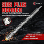 CSOOM SDS Plus Rotary Hammer Drill Bit 1-1/8"x18.11", Professional Concrete Drill Bit for Concrete, Brick, Stone and Cement Walls