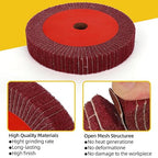 6'' Hard Wool Felt Buffing Wheel Set Nylon Fiber Flap Disc Polish Grinding Wheel Cotton Buffing Wheels for Bench Grinder for Metal, Jewelry, Wood Polishing Rust Removal, with 2 Polishing Compound