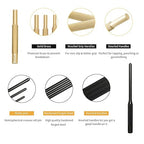 Pin Punch Set, 20pcs Punch Removing Repair Tools, Including Brass Pin Punches, Steel Pin Punches with Storage Pouch&Hammer (Brass+Steel Pin Punches)