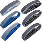 24 PCS 1x18 Silicon Carbide Sharpening Belts,4 Pcs Each of 80,240, 400,600,800,1000 Grits,Knife Sharpener Sanding Belt Kits Fits Ken Onion Blade Grinder Attachment