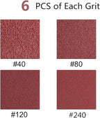 24 Pcs 4 x 21-Inch Sanding Belts for Belt Sander 4x21,6 Each of 40 80 120 240 Grits Aluminum Oxide Sandpaper, 24 Pack