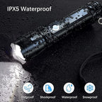 Rechargeable Flashlights High Lumens, 90000 Lumens Super Bright LED Flash Light, 5 Modes, IPX5 Waterproof Handheld Flash Light for Home, Emergencies, Camping