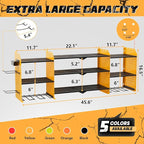 Power Tool Organizer Wall Mount with Charging Station, 45.5" Garage Organization Wall Mounted, 3 Layers Electric Cordless Drill Holder with Outlet Power Strips, Garage Tool Storage for Impact Wrenches