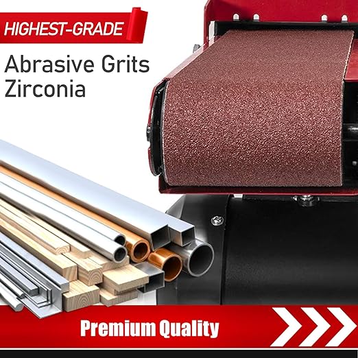 3×18 Inch Belt Sander Sanding Belt, 21 Pack Belt Sander Paper 40/60/80/120/180/240/400 Grits Assortment Aluminum Oxide Sanding Belts for Belt Sander Knife Sharpening Wood Metal Polishing