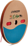 Chanzon 2:1 Ratio - 80Ft Roll - 1/16" (1.5mm) Heat Shrink Tubing 2:1(25M Total Length) Red Polyolefin Sleeving Wrap Shrinking 2 to 1 1pcs