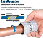 2-in-1 Pipe Reamer Tool Plumbing Reamer Chamfering for stainless steel, copper, and PVC pipe Inner/Outer Deburring for 1/4" to 1-3/8" Tubes, Silver