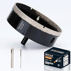 4-5/16 inch Diamond Hole-Saw Bits with Pilot Drill Bit -4-5/16" Diamond Tipped Tile Hole Saws with Guiding Bit Accurate Drilling for Porcelain Tile Ceramic Pottery Granite Stone Glass Bottles 110mm.