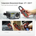 KAIWEETS HT206D Digital Clamp Meter T-RMS 6000 Counts, Multimeter Voltage Tester Auto-ranging, Measures Current Voltage Temperature Capacitance Resistance Diodes Continuity Duty-Cycle (AC/DC Current)