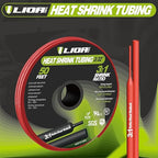 Heat Shrink Tubing 50 Feet Roll, 3:1 Ratio Adhesive Lined Marine Grade Shrink Wrap Tubing,Industrial Heat Shrink Tube Electrical 3/32'' Red
