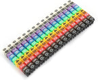 Wire Number Labels, 0.1 x 0.1in Colorful Wire Number Tube Cable Marker, Digital Number Clip on Wire Marker, Plastic Wire Numbering Marker for Wires Management, 150Pcs