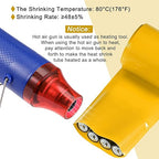 MECCANIXITY Battery Wrap PVC Heat Shrink Tubing 55mm Dia 85mm Flat 33 Feet(10meters) Yellow Good Insulation for Battery Pack